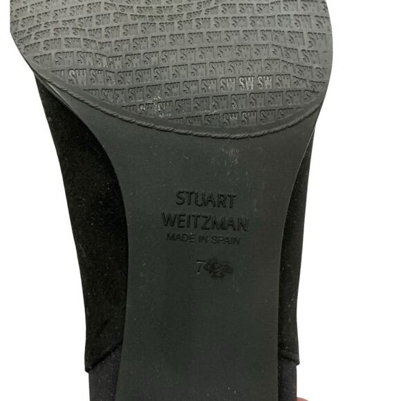 Stuart Weitzman 5050 City Block Boots Black Suede Over-the-Knee Stretch Size 7 - Picture 14 of 14